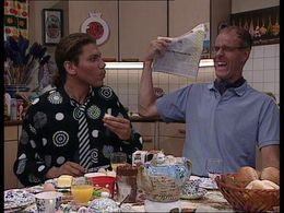 Walter Crommelin and Kenneth Herdigein in We zijn weer thuis (1989)