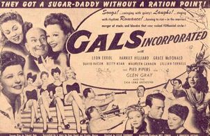 David Bacon, Maureen Cannon, Leon Errol, Glen Gray, Harriet Nelson, Betty Kean, and Grace McDonald in Gals, Incorporated