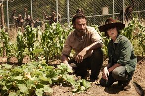 Andrew Lincoln and Chandler Riggs in The Walking Dead (2010)