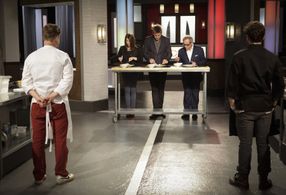 Wolfgang Puck, Gail Simmons, Curtis Stone, Marcel Vigneron, and Richard Blais in Top Chef Duels (2014)