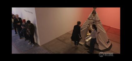 Still from Showtime's The Curse with Emma Stone and Nathan Fielder