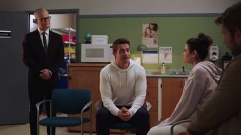 Robert Buckley, Meghan Ory, and Wesley Salter in Chesapeake Shores (2016)