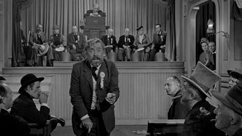 John Carradine, Tom Hennesy, Ken Murray, Edmond O'Brien, Denver Pyle, Charles Seel, and Robert F. Simon in The Man Who S