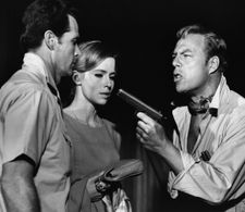 James Garner, George Kennedy, and Eva Renzi in The Pink Jungle (1968)