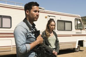 Alycia Debnam-Carey and Justin Rain in Fear the Walking Dead (2015)