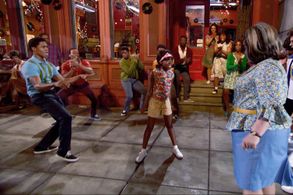 Ephraim Sykes, Maddie Baillio, and Shahadi Wright Joseph in Hairspray Live! (2016)