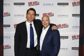 Ben Browder (Director & Max),and James Hallam (Producer & Co-writer) at Premiere of Bad Kids of Crestview Academy at St