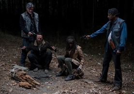 Jeff Kober, Andrew Lincoln, Davi Jay, and Danai Gurira in The Walking Dead (2010)