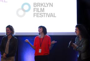 Q&A with actress Nathalie Bryant (left) and actress Eloise Eonet (right) at Brooklyn Film Festival 2017.