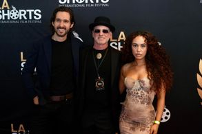 Cinematographer Allen Chodakowski, Director Benjamin Pollack, and actress Margo Parker, @ the LA Shorts international Fi