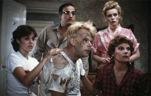 John Belushi, Dan Aykroyd, Cathy Moriarty, Lauren-Marie Taylor, and Kathryn Walker in Neighbors (1981)