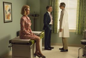 January Jones, Christopher Stanley, and Doug Simpson in Mad Men (2007)