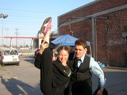 Hayley on the set of a Michael Buble Music Video