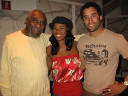Bill Cobbs, Jill Marie Jones and Justin Wade on Baileys Campaign set