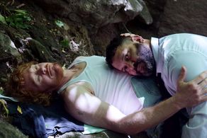 Guillermo Diaz and Becca Blackwell in You Can't Stay Here (2023)