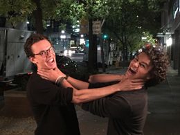 Gabriel Monroe Eckert and Rapper Logic working together on a Film project.