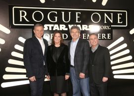 Kathleen Kennedy, Alan F. Horn, and Robert A. Iger at an event for Rogue One: A Star Wars Story (2016)