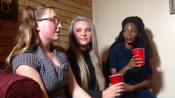 Miracle Davis, Emily McClendon, and Micah Hawthorn in Then the Night Comes (2018)