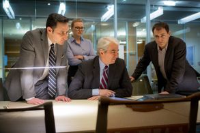Sam Waterston, Raoul Bhaneja, Alison Pill, and Michael Stuhlbarg in Miss Sloane (2016)