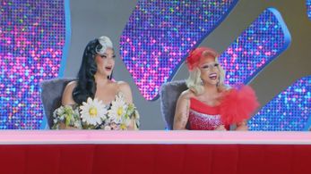 Esteban Inzua and James Leyva in Drag Race México (2023)