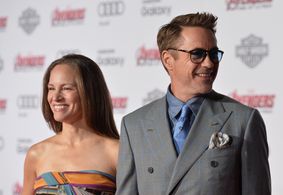 Robert Downey Jr. and Susan Downey at an event for Avengers: Age of Ultron (2015)