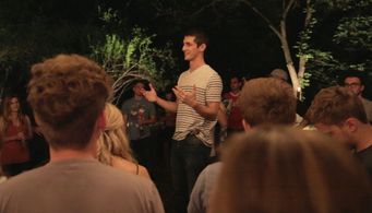 Michael B. Allen on set at 