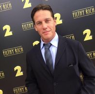 Jay Simon as Alan Griever in the TVNZ series of 2016 'Filthy Rich'