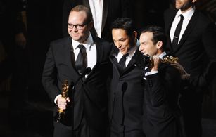 T.J. Martin, Daniel Lindsay, and Rich Middlemas at an event for The 84th Annual Academy Awards (2012)