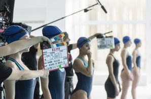 Danna Paola, Mina El Hammani, and Ester Expósito in Elite (2018)
