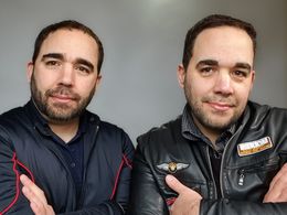 Rhys With Twin Brother Gerald Horler