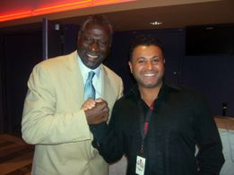 Afemo Omilami and Ari Rufino at the screening of 