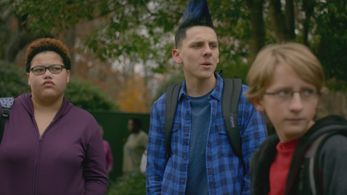 Jacob Bertrand, Owen Morgan, and Nichole Brown in Cobra Kai (2018)