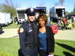 Beau Brasseaux an Alfre Woodward working on season 2 of Memphis Beat