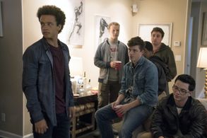 Paul Norman, Carter Redwood, Damon J. Gillespie, Angus O'Brien, and Louis Jannuzzi III in Rise (2018)