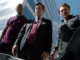 Damon Wayans, Clayne Crawford, and Kevin Rahm in Lethal Weapon (2016)