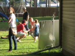 on the set of Rearview in Savannah