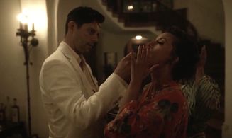 Lauren Maynard & David Furr in The Man in the High Castle