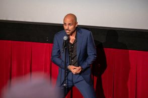 At the Premiere of Nandor Fodor and the Talking Mongoose