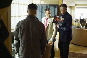 Jon Huertas, Seamus Dever, and Nathan Fillion in Castle (2009)