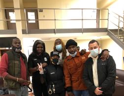 Behind the scenes, of When George Got Murdered, on location, at The Prison Set