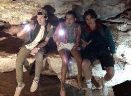 Deja Monique Cruz, Dodge Prince, and Kobi Frumer in The Quest for Tom Sawyer's Gold (2023)