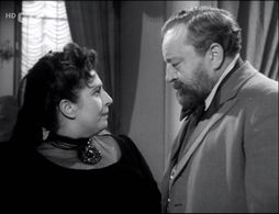 Jan Werich and Stella Zázvorková in The Bear (1961)