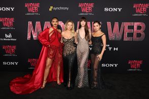 Dakota Johnson, Sydney Sweeney, Isabela Merced, and Celeste O'Connor at an event for Madame Web (2024)