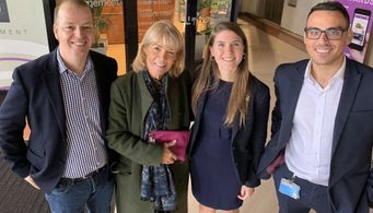 Linda Robson, Natalie Bays, Spencer Hawken, and Jon Guerriero