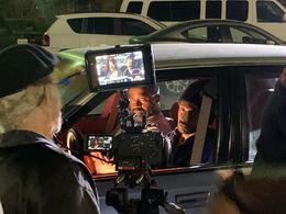 Robert X. Golphin on set of 