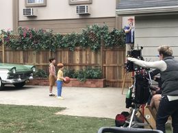 On set filming The Kids are Alright