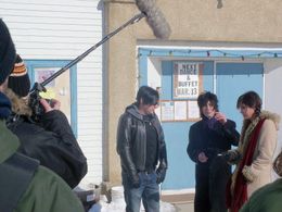 On set for Hard Core Logo 2