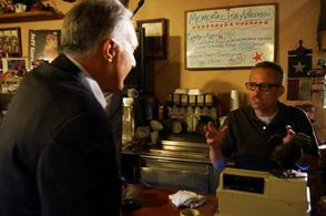 Dar and Mike Riney in diner scene - 