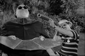 Jackie Coogan and John Astin in The Addams Family (1964)