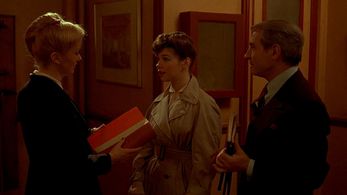 Catherine Deneuve, Sabine Haudepin, and Jean Poiret in The Last Metro (1980)